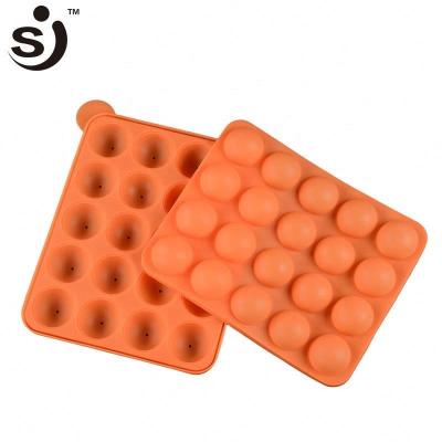 China Sustainable Food Grade 20 Cavity Silicone Lollipop Molds For Kids for sale