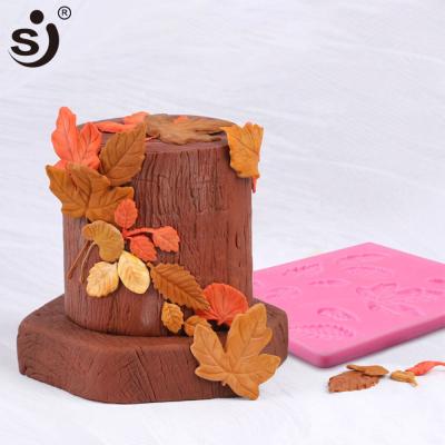 China Sustainable Maple Leaf Shape Cupcake Fondant Cake Decorating Tools Gumpaste Chocolate Molds Bakeware for sale