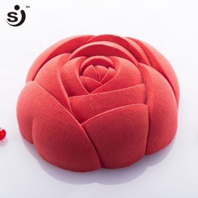 China Disposable As Seen On TV Romantic Rose Design 3d Mousse Cake Mold For Cake DIY for sale