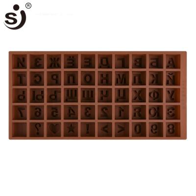 China 3D Disposable Custom Unique Cut - Apart Russian Candy Mold Letters Alphabet Number Shape Chocolate Mold Cake Decorating Tools for sale