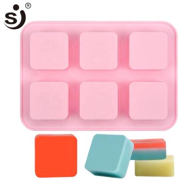 China Disposable Hot Seller 6 Cavity Candle Making Tools Adjust Handcraft Shape Soap Mold Silicone for sale