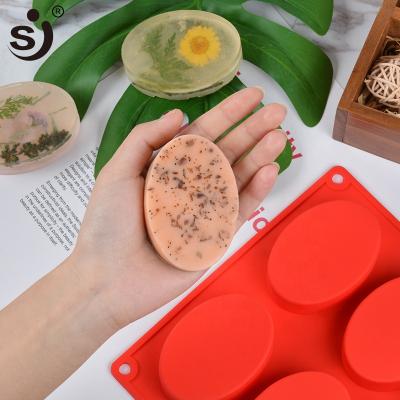 China Wholesale Disposable 3D Handmade Soap Candle Mold BPA Free Oval Honeycomb Silicone Mold Soap Mold for sale