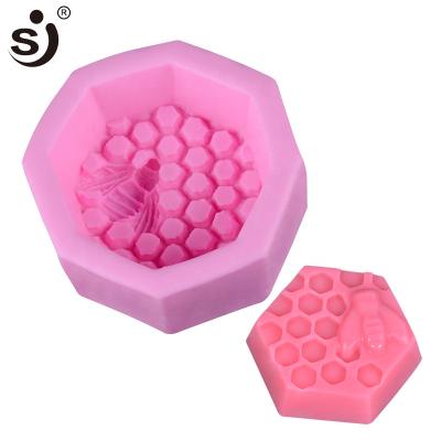 China Lumen Polygon Honey Shape Disposable Simple Silicone Soap Molds DIY Handmade Soap Cake Molds Baking Handcraft Making Tools for sale