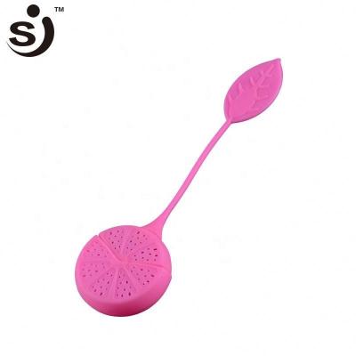 China Sustainable Fashion Designed Beautiful Orange Shape Silicone Tea Infuser For Wholesale for sale