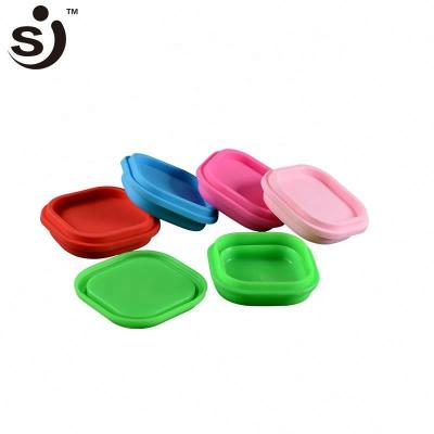 China Wholesale Sustainable Food Grade Full Silicone Collapsible Collapsible Food Storage Container Portable Bowl for sale