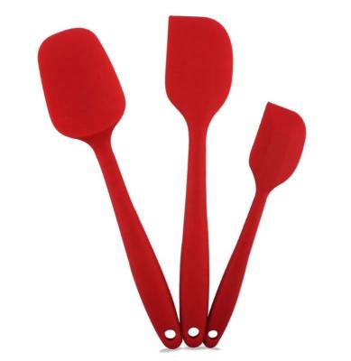 China Amazon 3 Packed Viable Hot Selling Silicone Spatula Set For Making Cake for sale