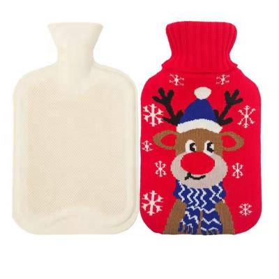 China Keeping Warm 2000ml Large Water Bag Bottle Cover Warm Knitted Case Warm Coldproof Winter Removable Cover Warm Keeping Super Soft for sale