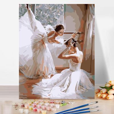 China Customization New Product Ideas 2022 Modern Personalized Painting By Number Kit 100% Handmade Canvas Printing Paint Art Oil Custom Paint By Numbers Figure for sale