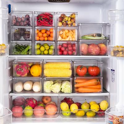 China Sustainable Refrigerator Food Storage Container Clear Plastic Vegetable Box for sale