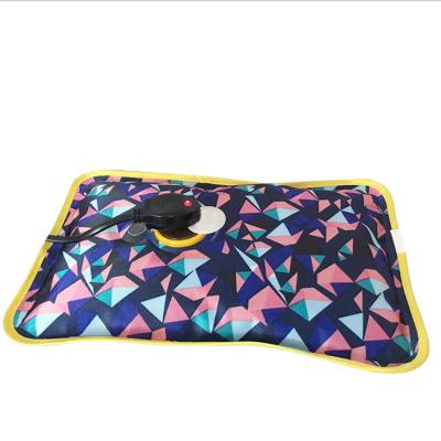 China Printed Fabric Heat Pad Refillable Hot Water Bag With Plush Cover Animal Hand Warmer for sale