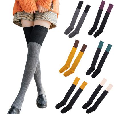 China Antibacterial Long Socks Cotton Winter Women Over The Knee Socks Long Tube Socks for sale