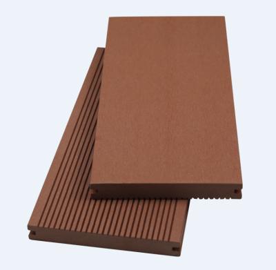 China Waterproof anti-UV wood plastic lumber temperature resistance wpc deep embossed hollow decking for sale