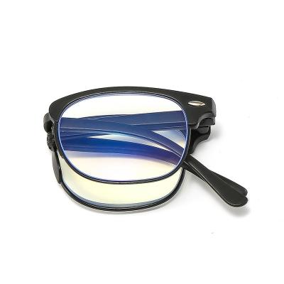 China Fashion tr90 folding anti-fatigue portable anti-blue light eye protection male women reading glasses for sale