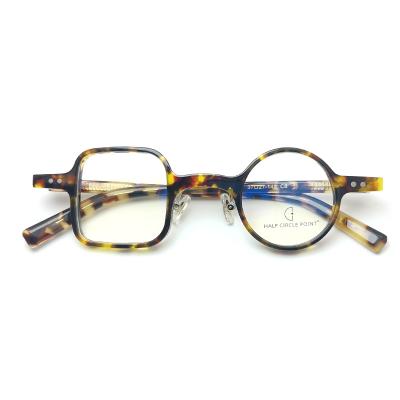 China Vogue Fashionable Handmade Green Optical Eyewear Vintage Eyewear Acetate Glasses Glass Blue Light Blocking Glasses for sale