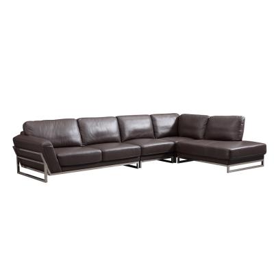 China Other Solid Color Leather Upholstery Italian Style Sofa Living Room Furniture Modern Sectional Sofa Set for sale