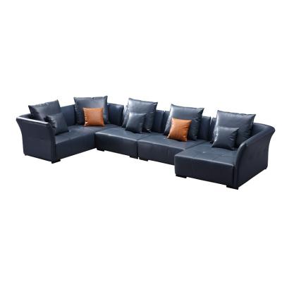 China Other Customization 2 Seats Leather Leisure Living Room Customization Italian Sofa Luxury Modern Furniture Sofa Set for sale