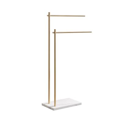 China Contemporary Wholesale High Quality Metal Rack Free Standing Bath Towel Rack for sale