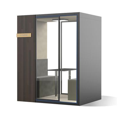 China Mordern office meeting pod phone booth soundproof cavity soundproof acoustic glass soundproof office pod telephone booth for sale