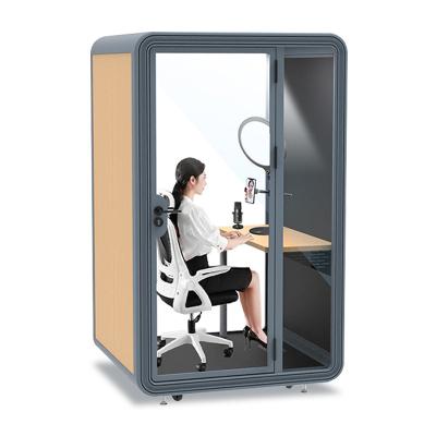 China Mordern Activity Piano Room Negotiation Booth Live Broadcast Cabin Soundproof Office Workstation Desk Pod Soundproof Work Pod for sale