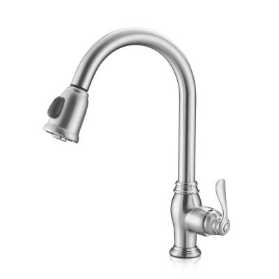 China High Quality Thermostatic Faucets Pull Down Sprayer Zinc Water Faucet Kitchen Mixer Sink Faucet for sale