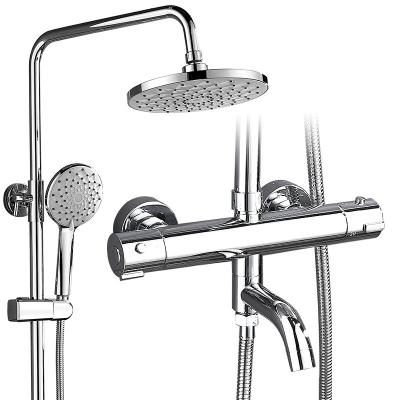 China With Slide Bar Constant Temperature Brass Single Handle Bathroom Shower Faucet for sale