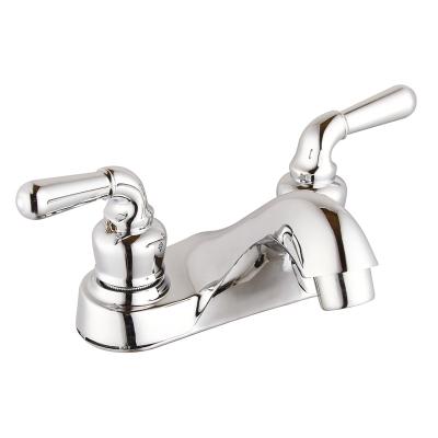 China Cheap Thermostatic Faucets Deck Mounted Double Handle Basin Faucet For Bathroom Sink for sale