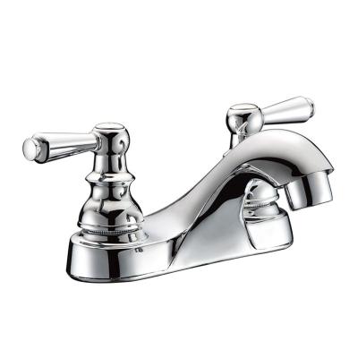 China Sanitary Thermostatic Faucets China Ware Two Handle Bathroom Sink Mixer Tap for sale