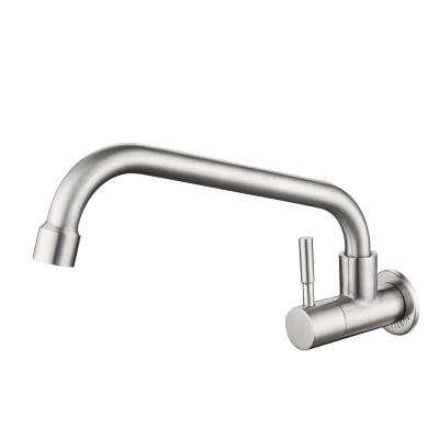 China Modern Single Cold 304 Stainless Steel Kitchen Sink Faucet for sale