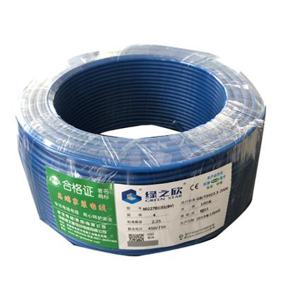 China Factory Wholesale 4mm Oxygen Free Core PVC Wire Single Core Oxygen Copper Electrical Wire For House for sale