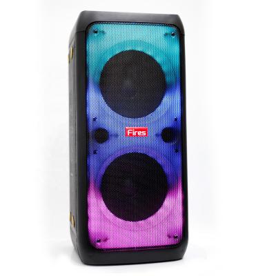 China New Next 2021 Radio Trolley Speaker Dual 8 Inch Outdoor BT Speaker With Microphone Model Base for sale