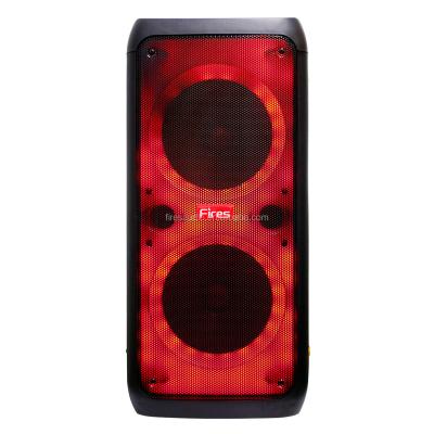 China Phone Function Flame Speaker Led Flame Light 8 Inch Dual BT Amplified Sound Box for sale