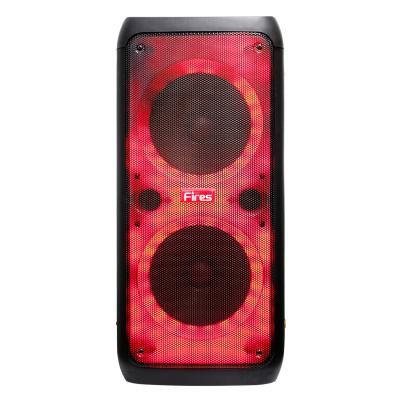 China New Double 8 Inch Wireless Disco Light Active PA Party Music Boombox Flame Light for sale