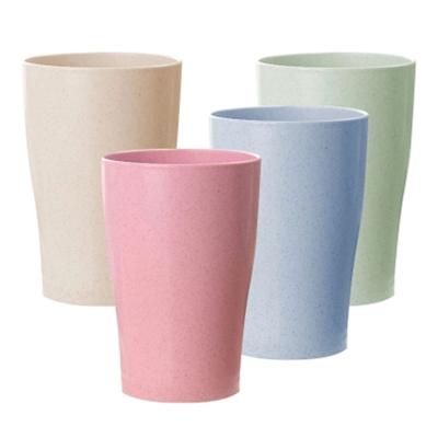 China Eco-Friendly Biodegradable Plastic Wheat Stored Straw Tea Drinking Cups PP Set for sale