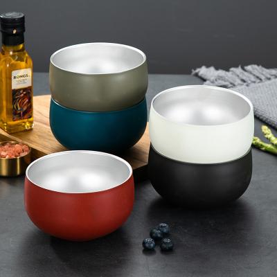 China Stocked Double Layers Stainless Steel Heat Insulation And Anti-scalding Of Soup Bowl for sale