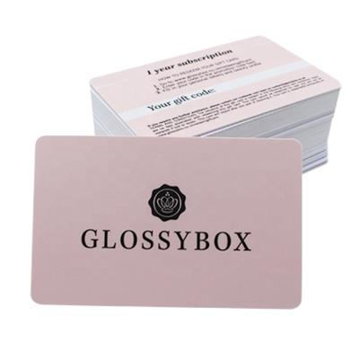 China Waterproof/Waterproof and Non-fading Professionally Produced Credit Card Gift Voucher for sale