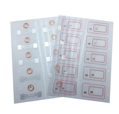 China A4 Inlay Sheet Layout 4x5/5x5 RFID Prelam PVC Sheet 125khz RFID TK4100 Card Inlay for sale