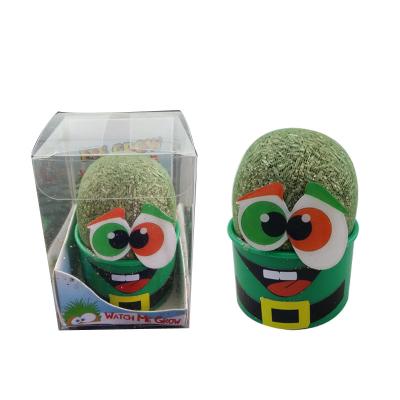 China Negative Ion Gift Toy Potted Plant Desktop Decoration Mini Toy Office Mini Long Grass Doll Grass Head Doll for sale