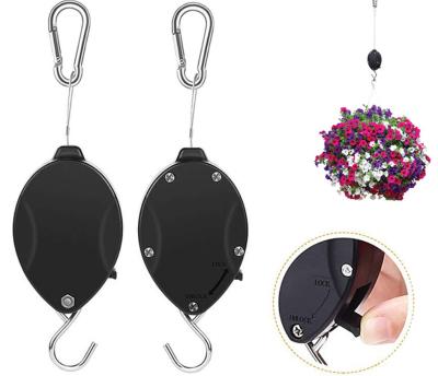 China Home Outdoor Decor Retractable Hook Pot Hook Easy Reach Flower Pot Basket Flower Pot Hanging Hook Gardening Hanging Hook for sale