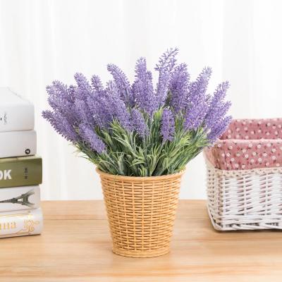 China Lavender home decorative artificial plant bonsai flower simulation ear wheat decoration furniture simulation potted plastic flowers for sale