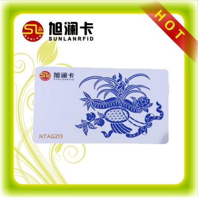 China NFC Name Card Plastic PVC Contactless Smart Card CR80 Size Readable and Writable Chip for sale