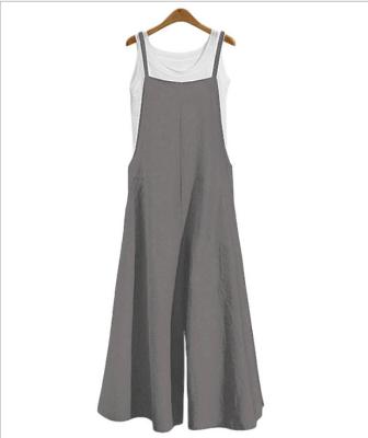 China Sustainable 2021 New Fashion Women's One-Piece Overalls Loose One-Piece Wide-Leg Pants Casual Sling Overalls for sale