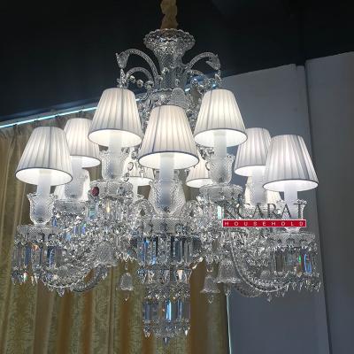 China Modern European French Style Chandelier Lamp Lighting K9 Crystal Chandelier Luxury Living Room Indoor Pendant Lamp for sale