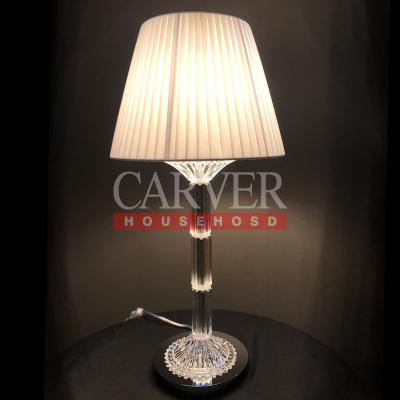 China Modern glass arm table lamp for living room table crystal light for bedroom modern simple style for sale