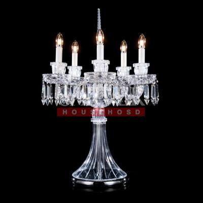 China 24Pa 5 sconce chandelier chandelier table lamp EUROPEAN high quality crystal glass lights for villa decorative clean color crystal for sale