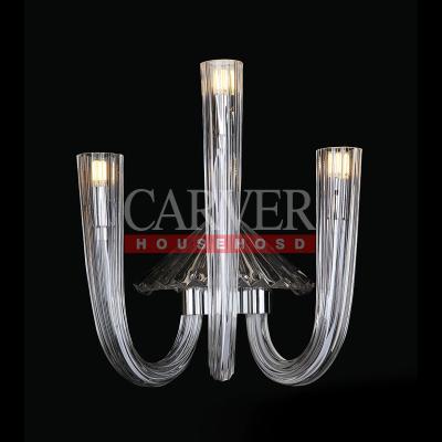 China Modern glass wall lamp for living room light luxury style clean crystal wall light for sale