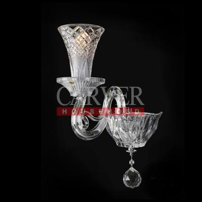 China High Quality EUROPEAN Crystal Wall Lamp Chandelier Glass Tube Wall Light For Bedrooms Lampada DA parete en cristallo di lusso for sale