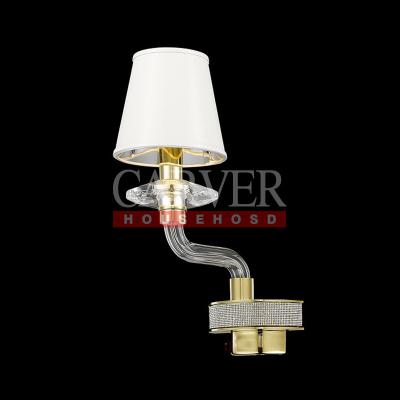 China Modern Modern Crystal Wall Lamp For Living Room Glass Arm Wall Light High Quality for sale