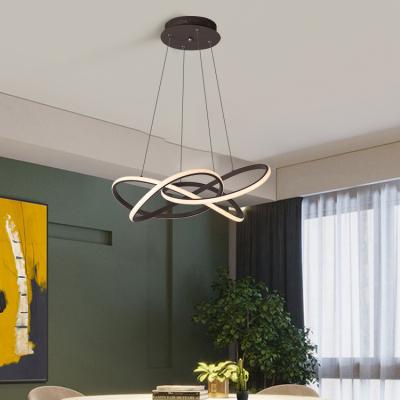 China Contemporary Warm Anti-glare Hanging Ring Pendant Lamp Fixtures Household Ceiling 42Watt Residential Pendant Led Lights for sale