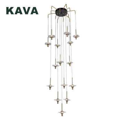 China Modern Cheap Modern Clear Glass Shell Style Price Hotel Chandelier Hanging Pendant Lamp for sale