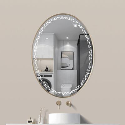 China Modern Waterproof Bathroom Mirror Aluminum Gold Glass Led Vanity Lights for sale